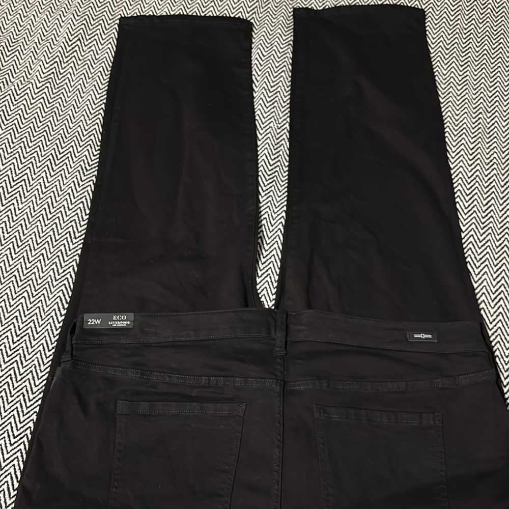 Liverpool ECO Kennedy Straight Leg Jeans In Black | Sz 22W - Picture 7 of 9